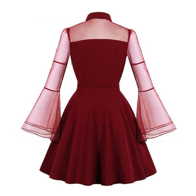 Plus Size 50'er Style Kjole Rød
