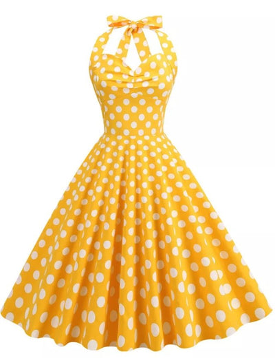 50'er Swingkjole Med Bar Skulder