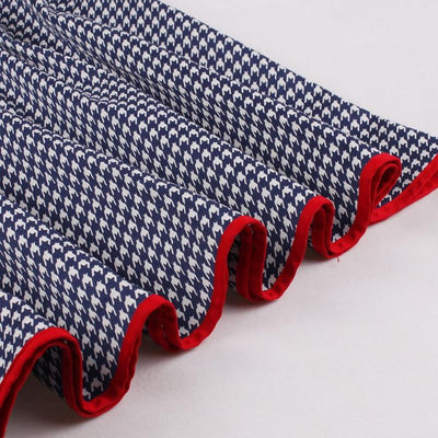 Blå Vintage Forklædekjole