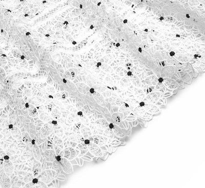 Vintage 40'er Hvid Polka Dot Kjole