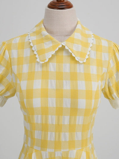 Vintage 40'er Gul Kjole