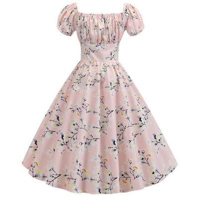 Vintage 60'er Pink Blomsterkjole