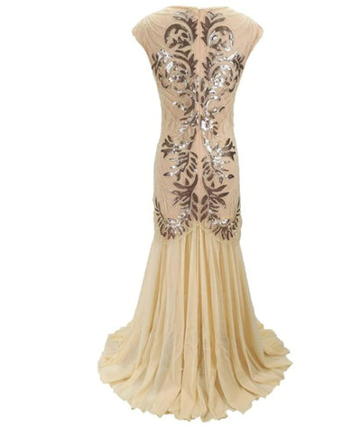 Vintage 20'er Retro Kjole Beige