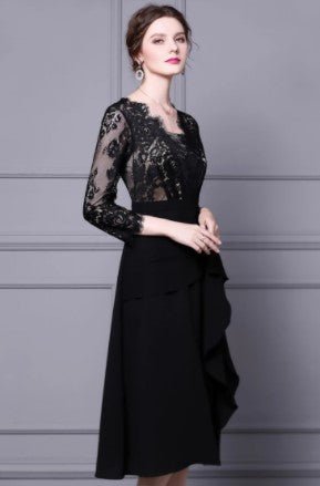 Vintage 40'er Designerkjole Sort