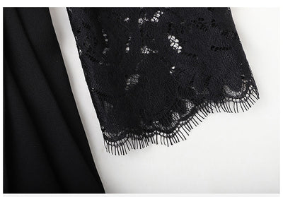 Vintage 40'er Designerkjole Sort