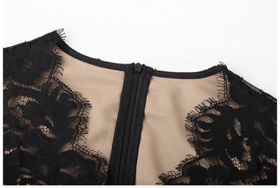 Vintage 40'er Designerkjole Sort