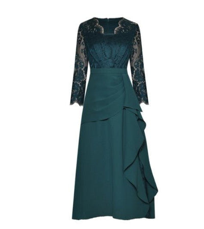 Vintage 40'er Designer Grøn Kjole