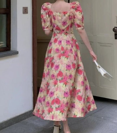 Vintage 40'er Blomsterkjole