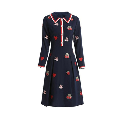 Vintage 40'er Navy Aftenkjole