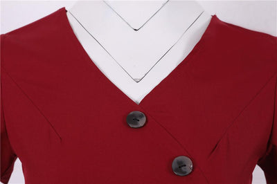 Vintage Kjole Knapper Bourgogne