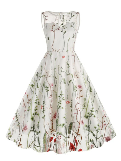 Vintage Bourgogne Broderikjole