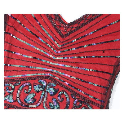 Vintage Rød Charleston Kjole