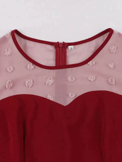 Vintage Pencil Chic Kjole Bourgogne