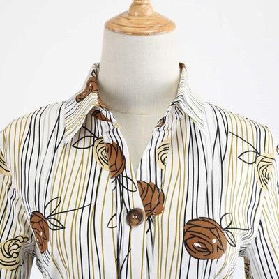 Vintage Kjole Tegning Lange Ærmer