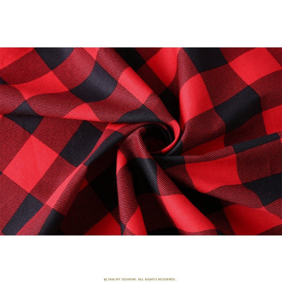 Vintage Rød Skotsk Kjole