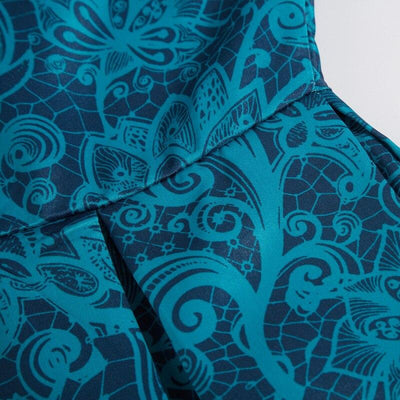 Vintage Plus Size Blonde Rockabilly Kjole Blå