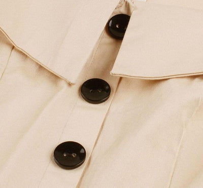 60'er Audrey Hepburn Beige Kjole