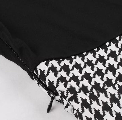 Vintage Grå Ternet Kjole