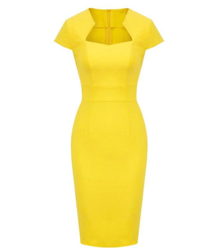 Vintage Gul Dagskjole