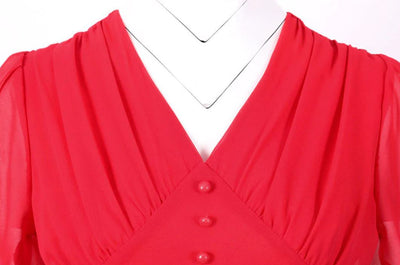 Vintage Lang 50'er Rød Kjole