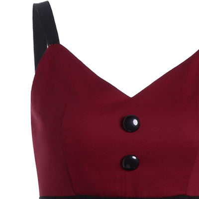 Vintage Midikjole Bourgogne