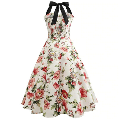 Vintage Blomster Pin-Up Kjole