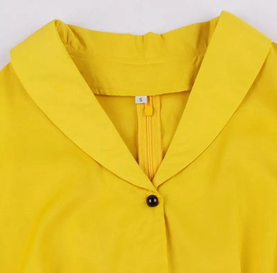 Vintage Pin Up Gul Kjole