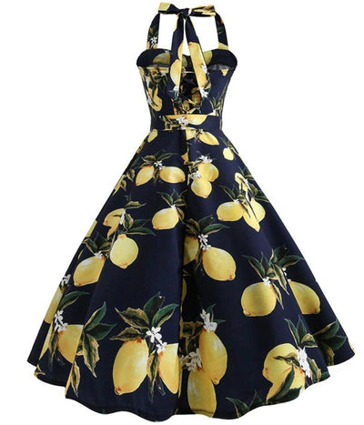 Vintage Pin Up Lemons Kjole