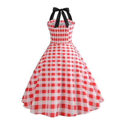 Vintage Kjole - Red Gingham Pin-Up