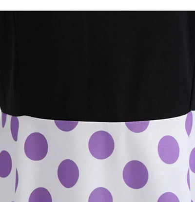 Vintage Pin Up Kjole Lilla Polka Dots
