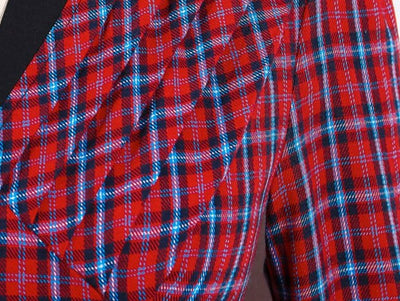 Vintage Rød Plaid Kjole