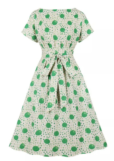 Vintage Dots And Stripes Kjole