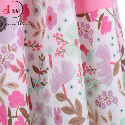 Vintage Prinsessekjole Lyserøde Blomster