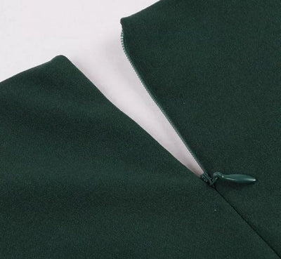 Vintage Grøn Receptionskjole