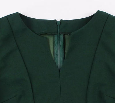 Vintage Grøn Receptionskjole