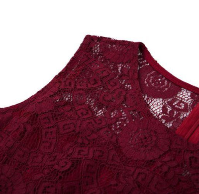 Vintage Chic Aftenkjole Bourgogne