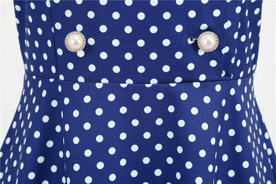 50'er Glamourøs Blå Kjole