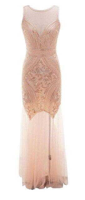 Vintage 20'er Lang Pink Kjole