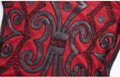 20'er Rød Blondekjole