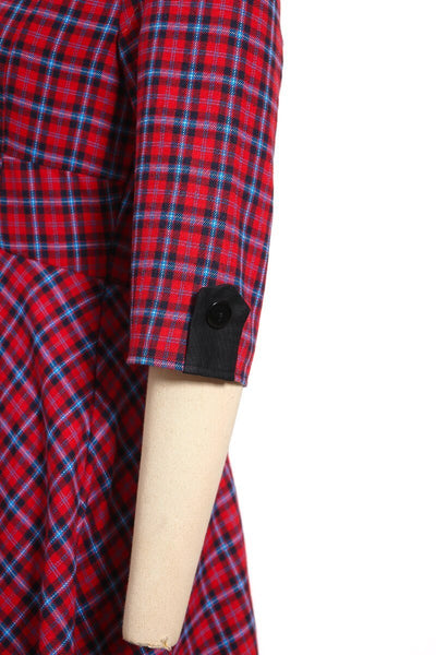 Vintage Rød Vinterkjole