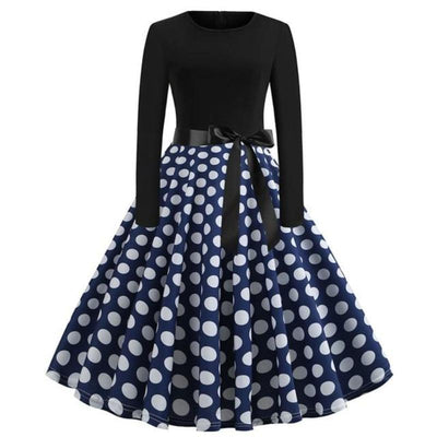 Vintage Langærmet Kjole