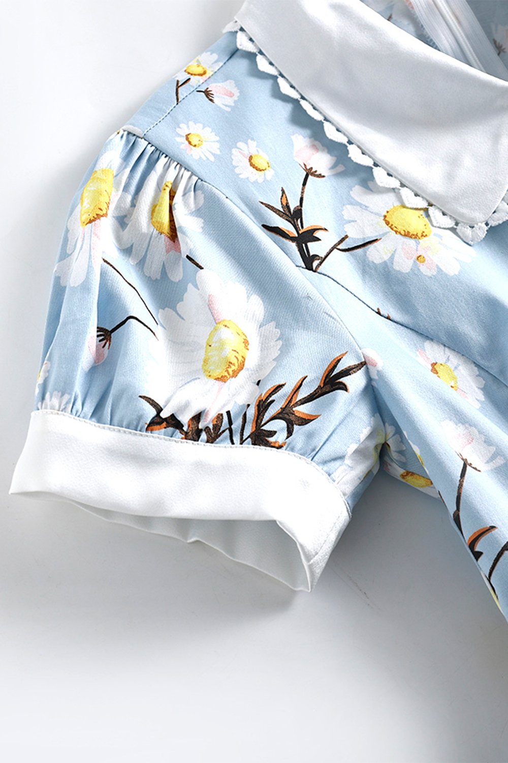 1950'erne Sommer Kjole Med Blåtryk