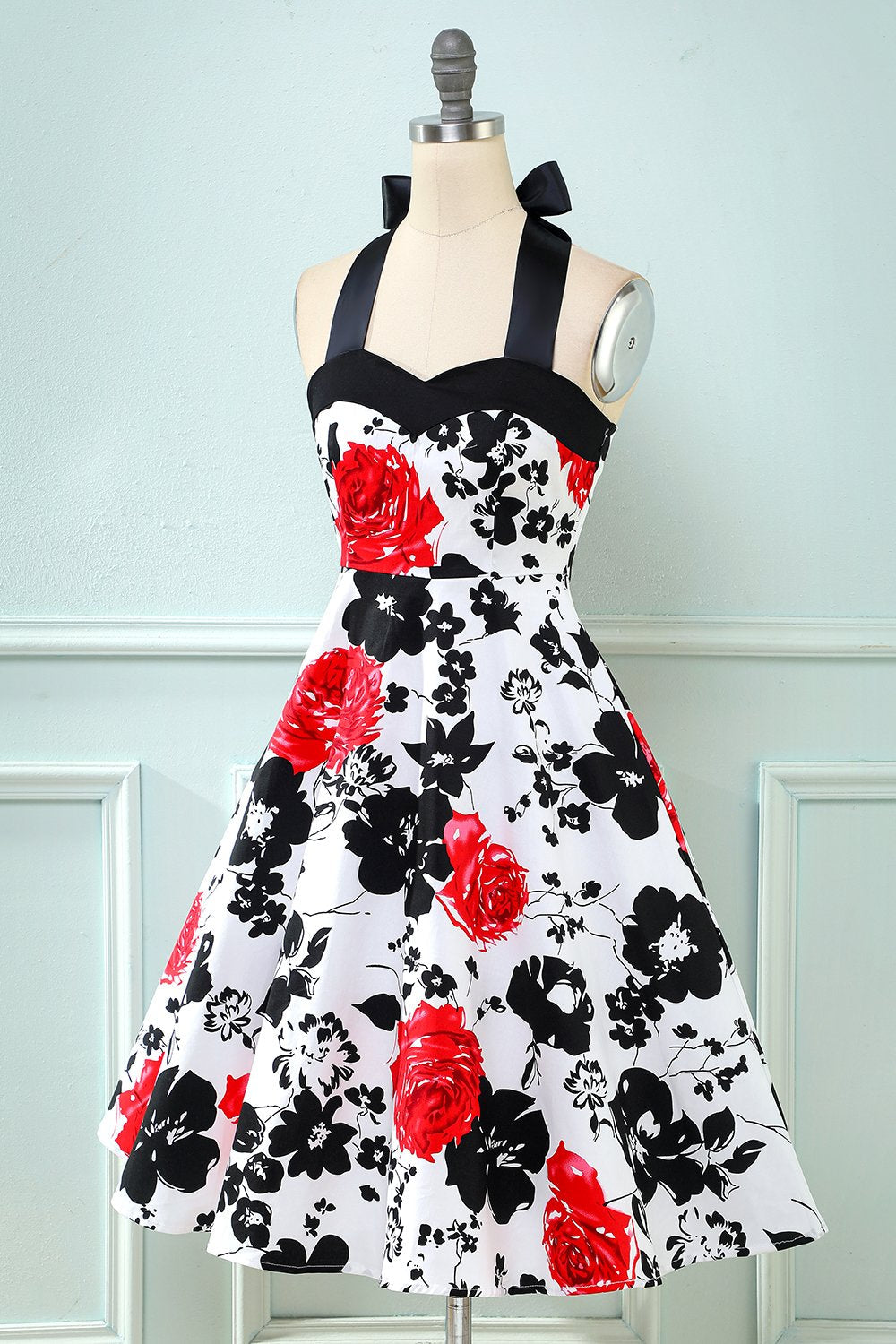 Vintage Kjole Med Blomsterprint