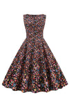 Vintage Kjole Med Grunge Print