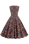 Vintage Kjole Med Grunge Print