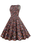 Vintage Kjole Med Grunge Print