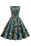 Vintage Kjole Med Grunge Print