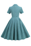 Vintage 1950'er Plaid Bælte Kjole