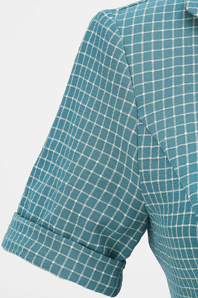 Vintage 1950'er Plaid Bælte Kjole