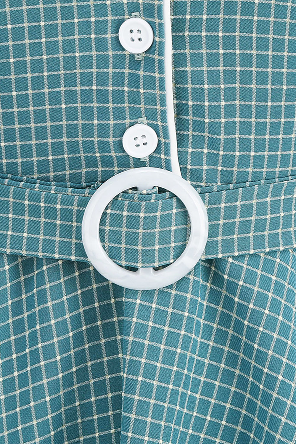 Vintage 1950'er Plaid Bælte Kjole